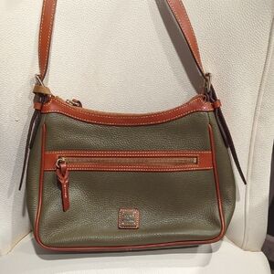 Dooney & Bourke Olive and Tan Crossbody Bag